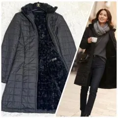 美品✨マッキントッシュ キルティングコート ボア スコットランド ロングコート