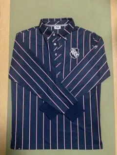 FILA GOLF ネイビー ストライプ ポロシャツ L
