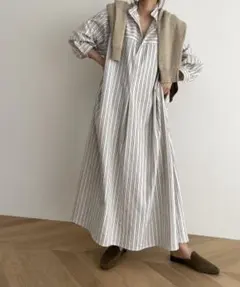 レッドチョップワークス ＊定価22880円＊スキッパーストライプマキシワンピース