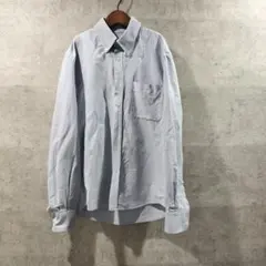 古着　BEAMS ライトブルー 長袖シャツ　ポケット　シャツ　メンズ　S　訳あり
