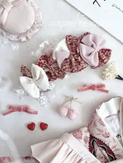 【数量限定】七五三 髪飾り 和装 ヘッドドレス 春 ハンドメイド ピンク 10点