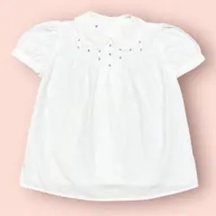 ファミリア 110 半袖ブラウス 夏物トップス Tシャツ フォーマル レトロ