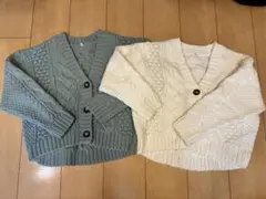 ケーブルニットカーディガン 2色セット
