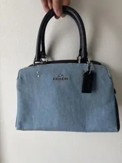 COACH デニムブルー ハンドバッグ