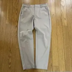 GUウォッシャブル　テーパードアンクルパンツ セットアップ可 ベージュ