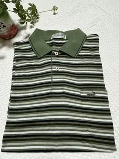 ☆crocodileクロコダイル☆ボーダー半袖ポロシャツL Lサイズ