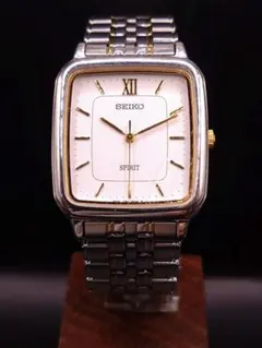 良品！SEIKO SPIRIT 7N01-5210 スクエア　電池パッキン交換済