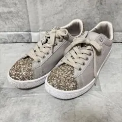 美品✨+DIANA 23.0cm プラスダイアナ シルバーグリッター スニーカー