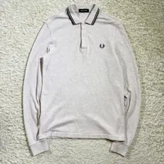 FRED PERRY フレッドペリー　刺繍ロゴ　長袖ポロシャツ M3636 S