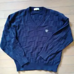 LINDBERGH ダークブルー Vネックセーター メンズM
