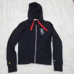 puma Ferrari フード付き ブラックパーカー