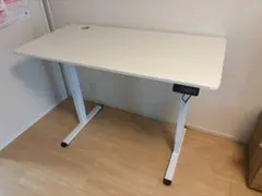 ホワイトパソコンデスク 高さ調節機能付き