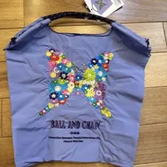 Ball & Chain 蝶の刺繍 エコバッグ