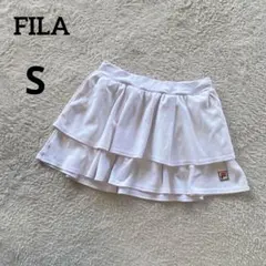 フィラ　FILA テニス フリルスコート　スカート　ホワイト 2段ティアードのサムネイル