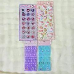 サンリオ　キティ　キラコロ　おはじきシール　マシュマロ　タイルシール　4枚セット