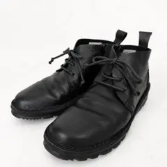 極美品 YOSUKE 本革 日本製 レースアップブーツ 23 4E 幅広 黒