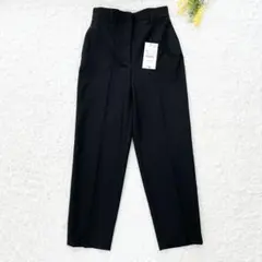 新品✨未使用　ザラ　センタープレススラックス　S 黒　着痩せ　美脚　美尻　通勤