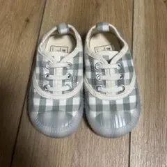 《 韓国子供服 》 キッズシューズ　15cm スリッポン　チェック柄のサムネイル