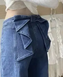 バックリボン デニム