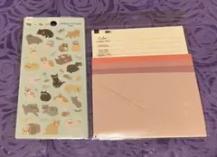 猫デザインシール＆レターセット