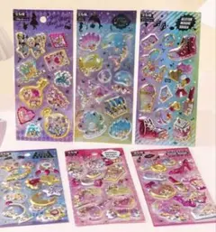 3Dキラキラシール　シール　6枚セット