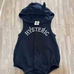HYSTERIC フード付きブラックロンパース