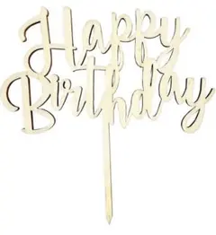 半額⭐️regaloケーキトッパー (Happy Birthday・ナチュラル)