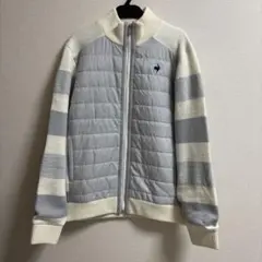 ルコックスポルティフ　レディース ゴルフ ジャケット グレーアイボリー　ジップ