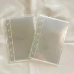 A7 ミニリフィル 20枚 ミニバインダー トレカ収納 6穴 透明ポケット
