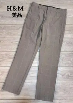 美品☆H&M エイチアンドエム スリムフィット チェックパンツ スラックス 29