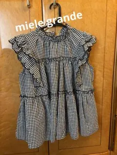 miele grande ミエーレグランデ　フリルノースリブシャツ