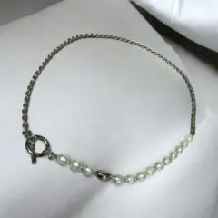 淡水パール バロックパール 切り替えネックレス