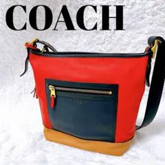 【最終値下げ】 COACH コーチ ショルダー バケツ型 タッセル レザー