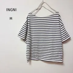 INGNIイング　ボーダー半袖Tシャツ　カットソー　M Tシャツ　カジュアル