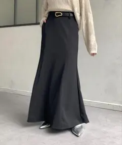 Thevon.（ゼヴォン） Iラインマーメイドスカート　ブラック　Sのサムネイル