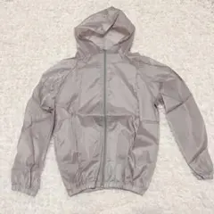 ✨️春に使える✨️ライトグレー ナイロン ポリエステル ジャケット フード付き XL