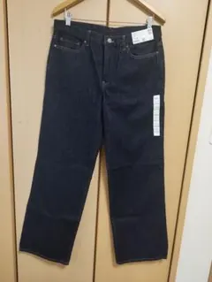 新品UNIQLO ローライズバギージーンズ丈長め