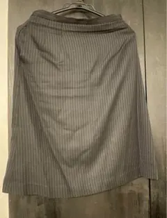 OL 事務 膝丈 スカート 制服 ストライプ 11号