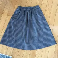 再値下げ☆美品☆グレーストライプスカート