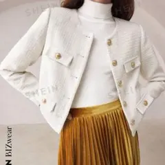 shein ツイード ジャケット
