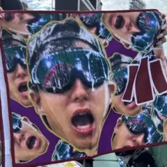 阪神タイガース　優勝記念　顔柄シークレットビールかけフェイスタオル　小幡選手