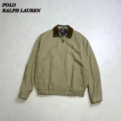 ポロラルフローレン スイングトップ コーデュロイ襟 ベージュ M コットン