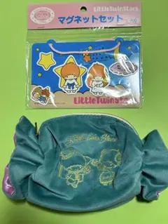 ☆未使用「リトルツインスターズ」マグネットセット＆ポーチ☆