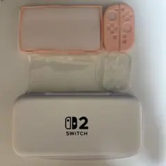 Nintendo Switch2 カバーセット ピンク/透明/白