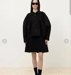 本日まで出品♪ORRオル　コットンクロップドシャツ　ブラック