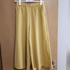 マスタード ガウチョパンツ サイドポケット付き