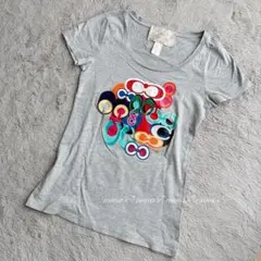 COACH コーチ シグネチャー オプアート Tシャツ カットソー グレー Sのサムネイル
