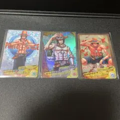 원피스 ARカードダス ポートガス・D・エース 3枚セット