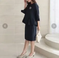 神戸レタス　プチレタス　フォーマル　セットアップ　ネイビー　スカート