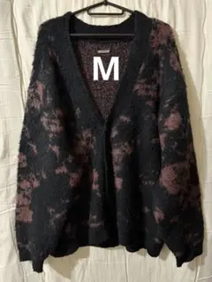 BOUCLE SHAGGY KNIT REVERSIBLE CARDIGAN